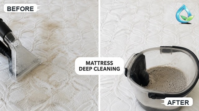 Before and after mattress cleaning result