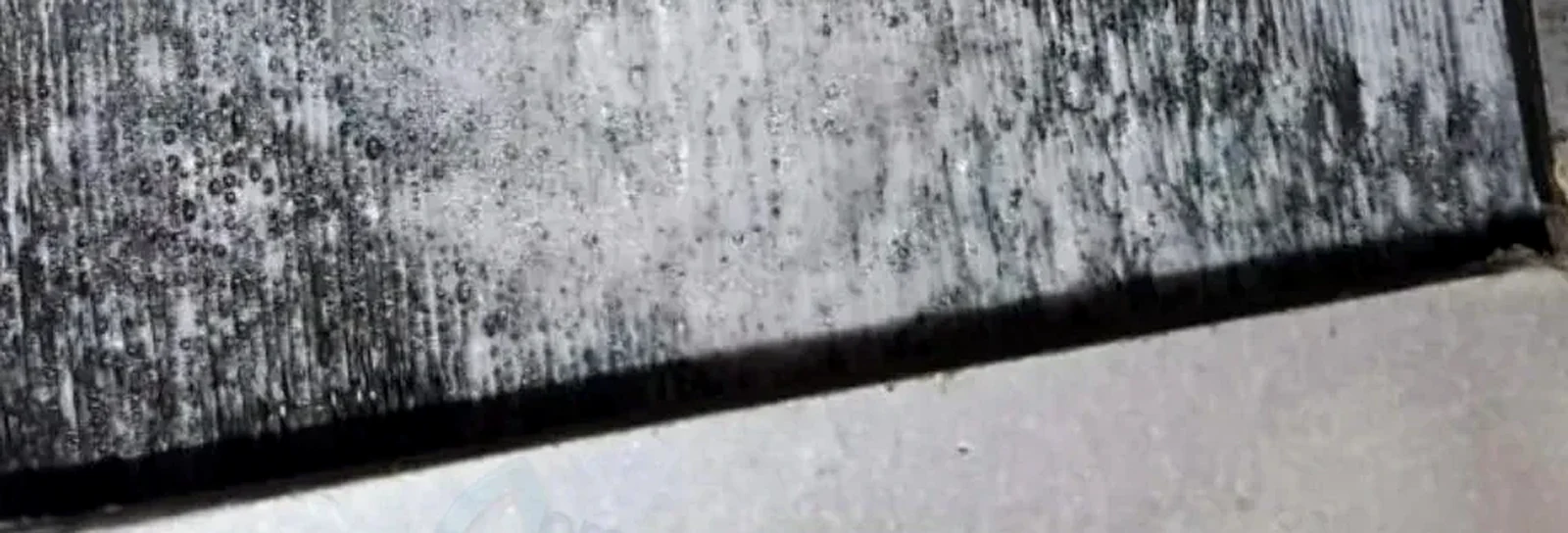 AC coil before cleaning showing buildup