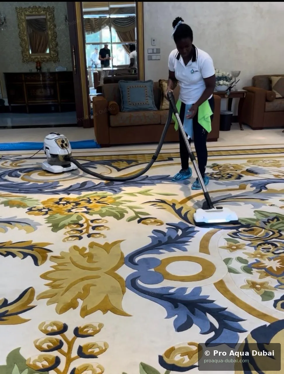 Carpet cleaning work by Pro Aqua Dubai